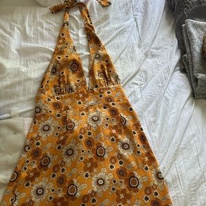 floral halter dress